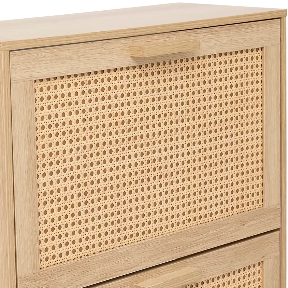 Meuble rangement chaussures 3 niveaux en bambou l. 60 x H. 113 x P. 24 cm 5five Simply Smart