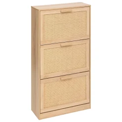 Meuble rangement chaussures 3 niveaux en bambou l. 60 x H. 113 x P. 24 cm 5five Simply Smart