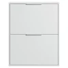Meuble rangement chaussures 2 niveaux blanc Pyrus l. 65 x H. 81 x P. 24,8 cm