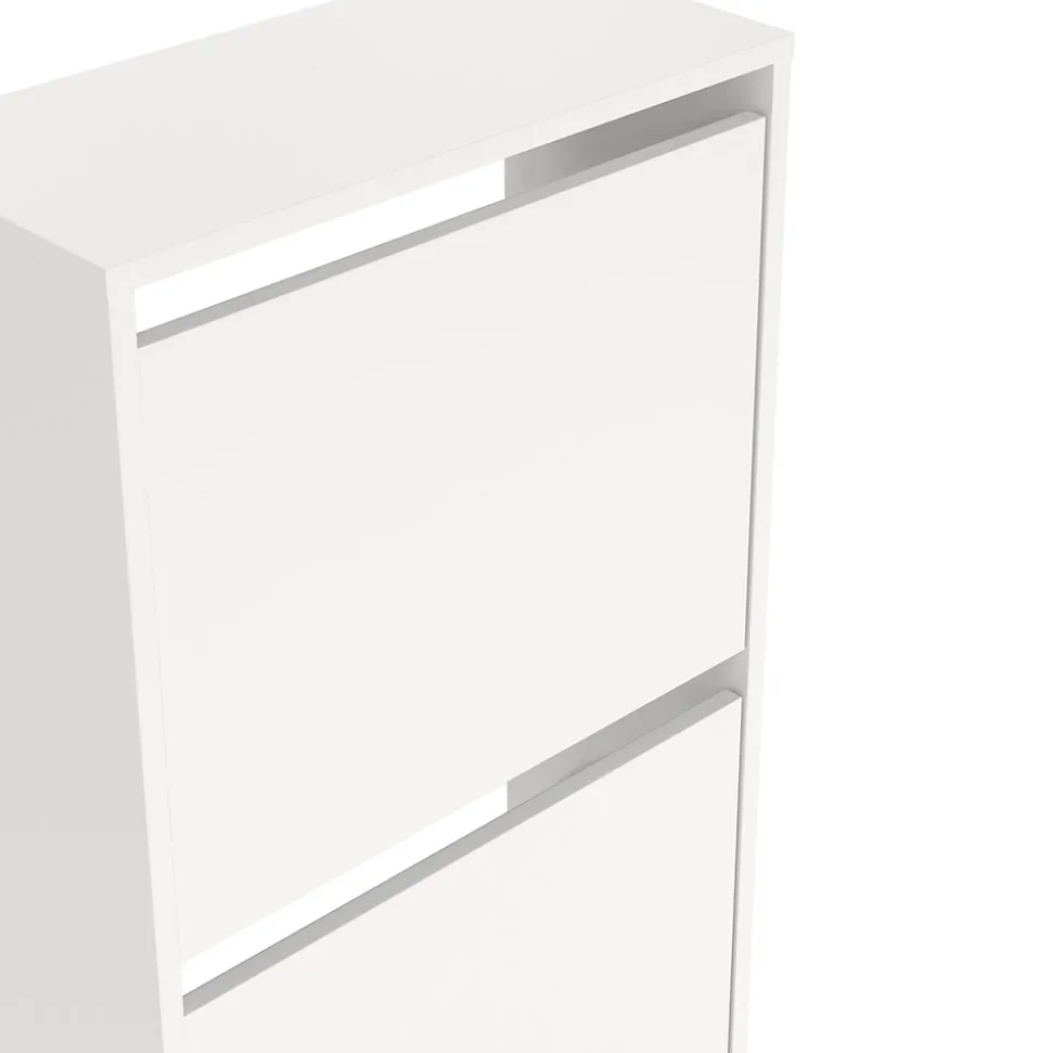 Meuble rangement chaussures 2 niveaux blanc l.50,2 x H.87,1 x P.23,8 cm Tvilum Vibe