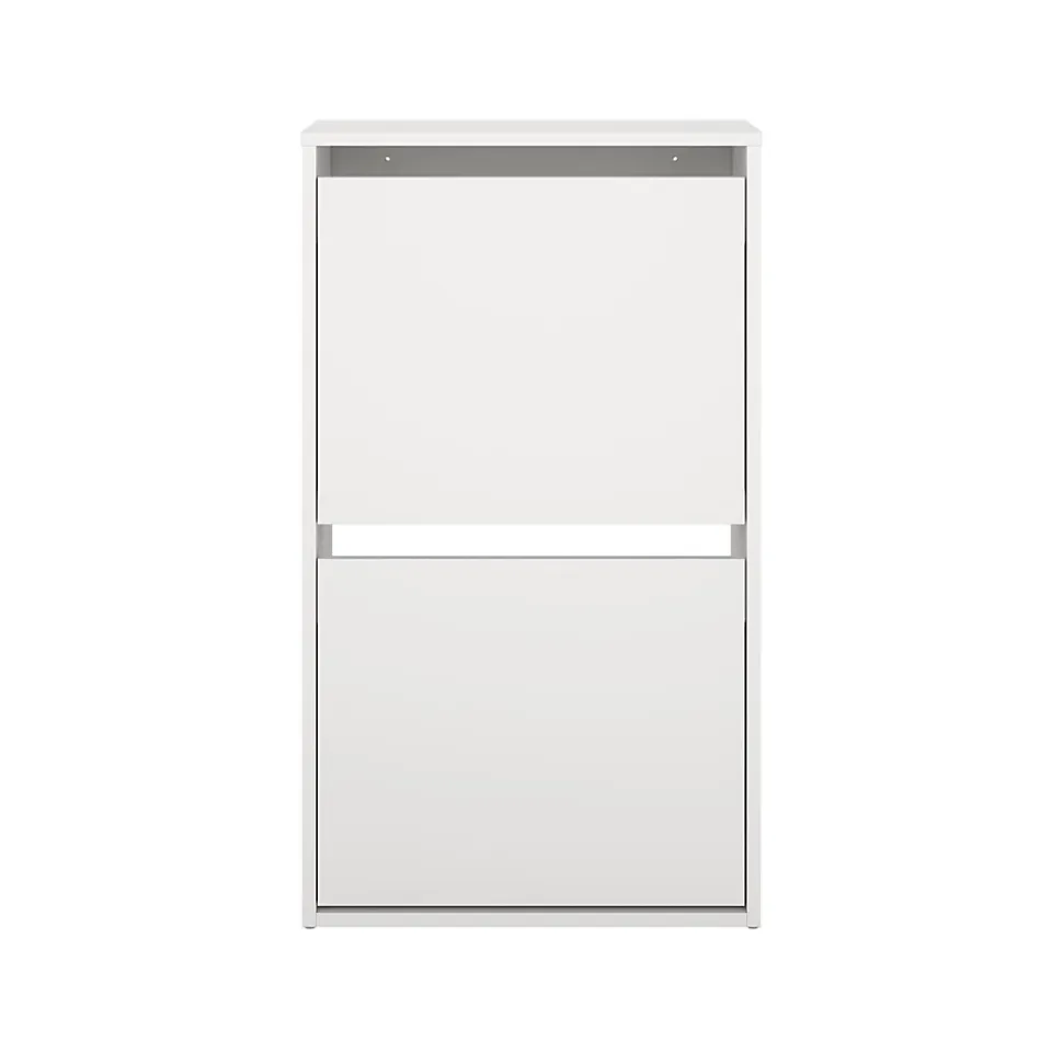 Meuble rangement chaussures 2 niveaux blanc l.50,2 x H.87,1 x P.23,8 cm Tvilum Vibe