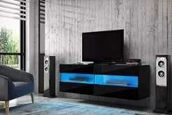 Meuble RITA avec led , 100 cm noir