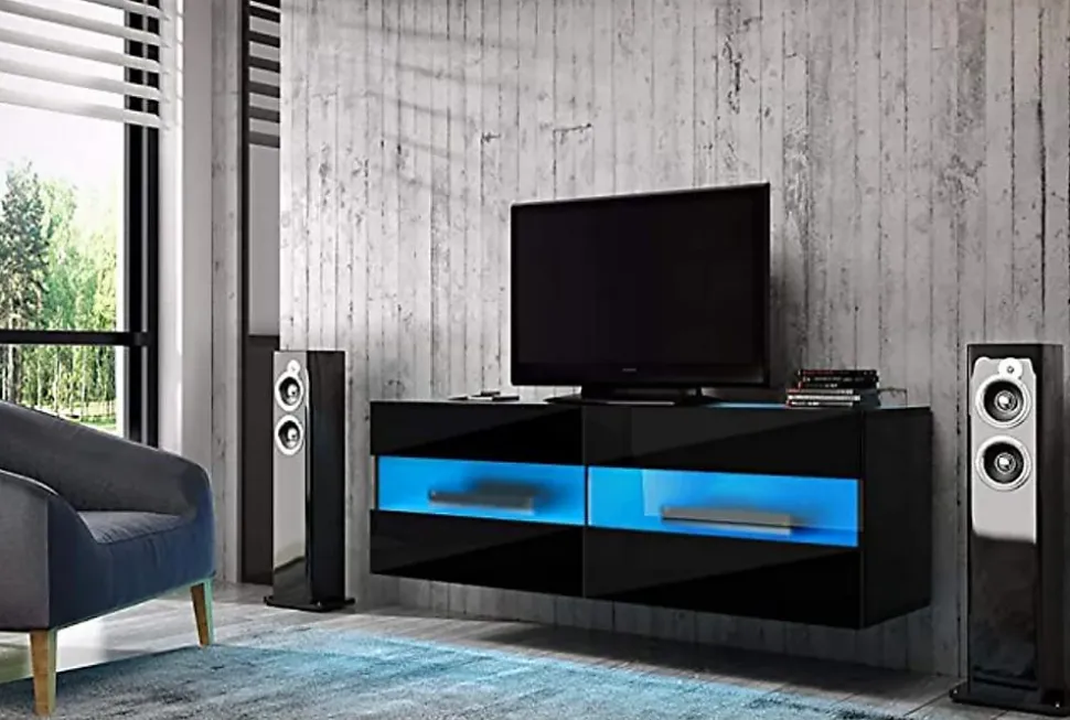 Meuble RITA avec led , 100 cm noir