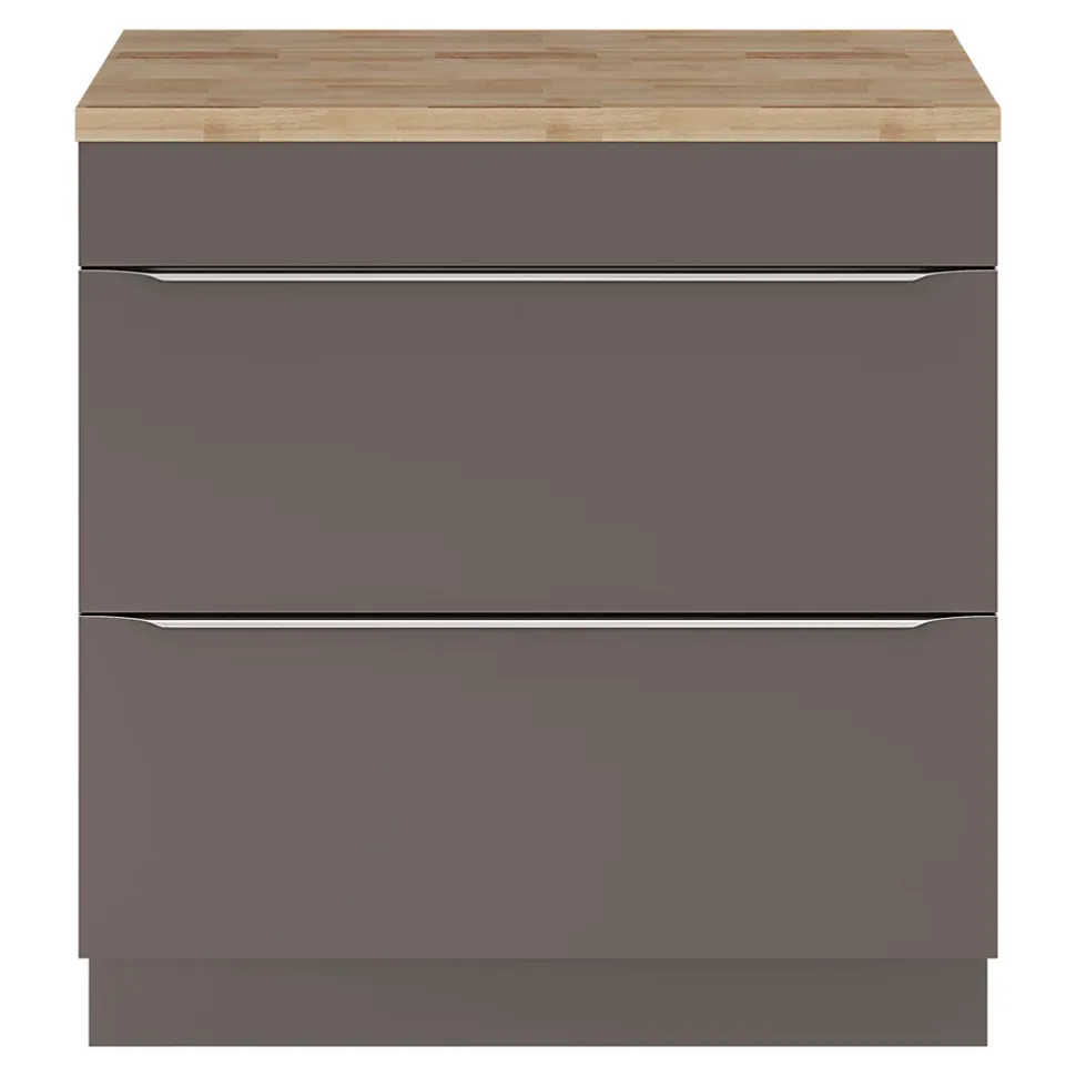 Meuble sous vasque à poser gris taupe l.80 x H.82 x P.45 cm, GoodHome Imandra