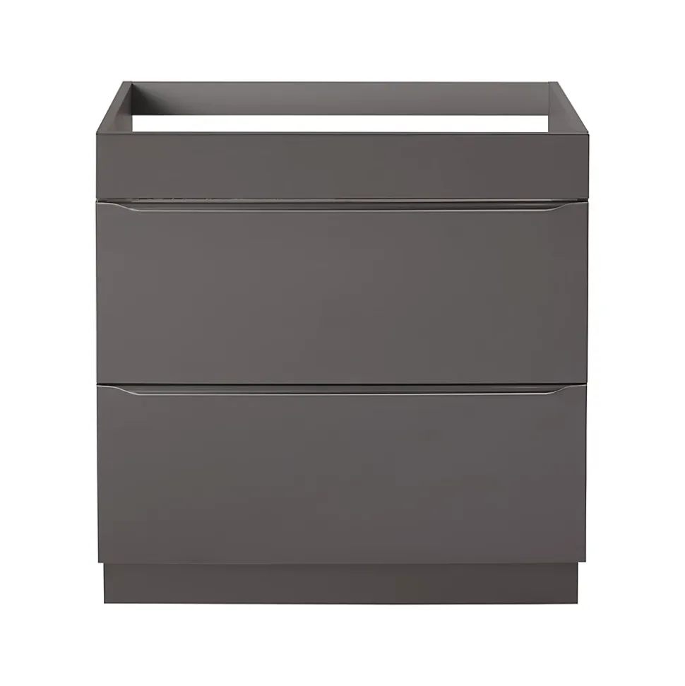 Meuble sous vasque à poser gris taupe l.80 x H.82 x P.45 cm, GoodHome Imandra