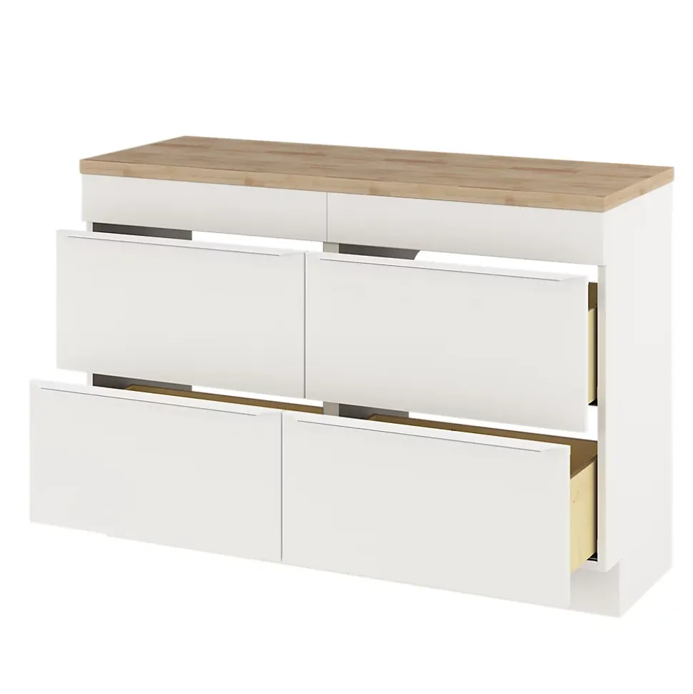Meuble sous vasque à poser blanc mat l.120 x H.82 x P.45 cm, GoodHome Imandra
