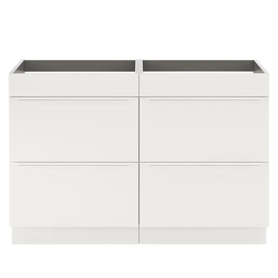 Meuble sous vasque à poser blanc mat l.120 x H.82 x P.45 cm, GoodHome Imandra