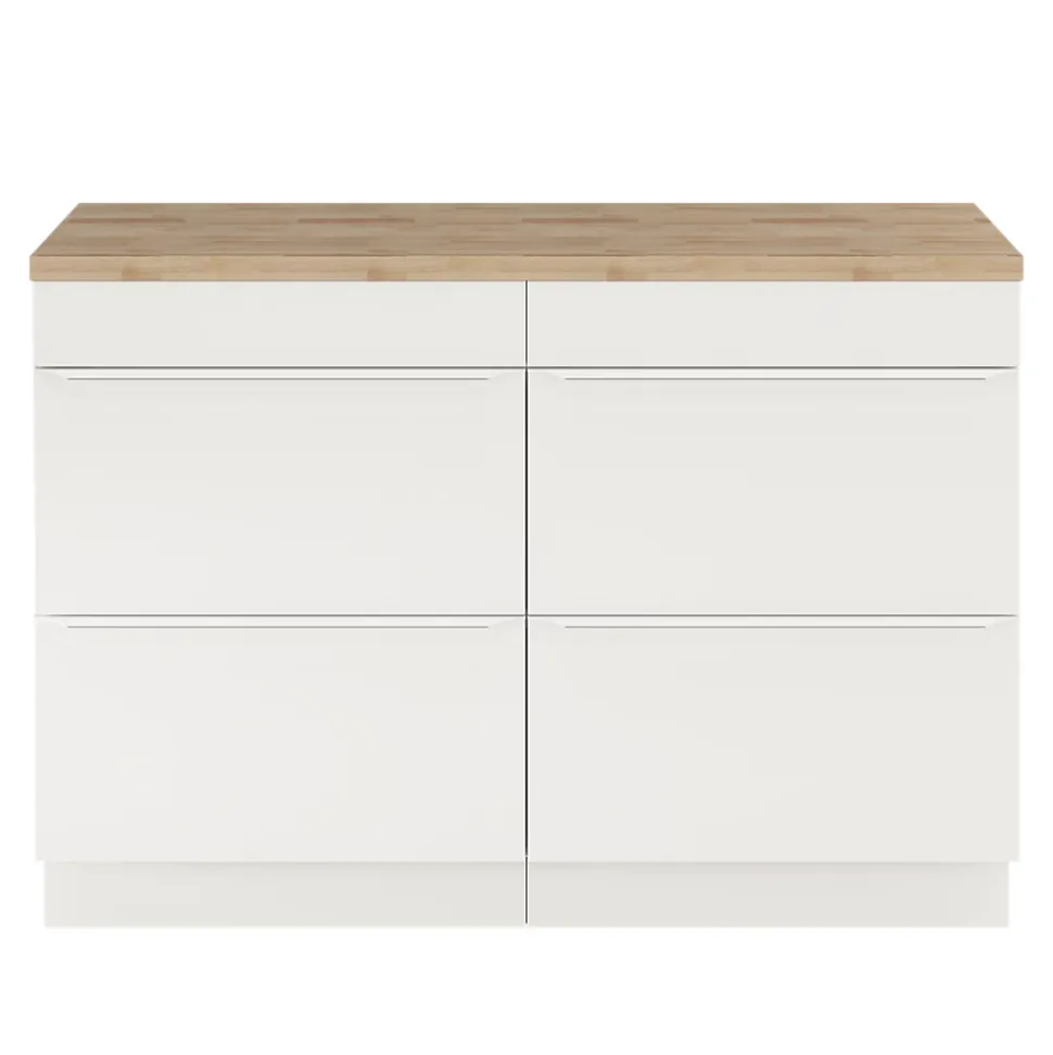 Meuble sous vasque à poser blanc mat l.120 x H.82 x P.45 cm, GoodHome Imandra