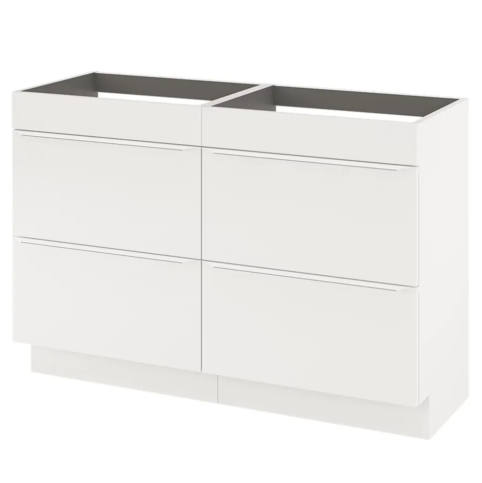 Meuble sous vasque à poser blanc mat l.120 x H.82 x P.45 cm, GoodHome Imandra