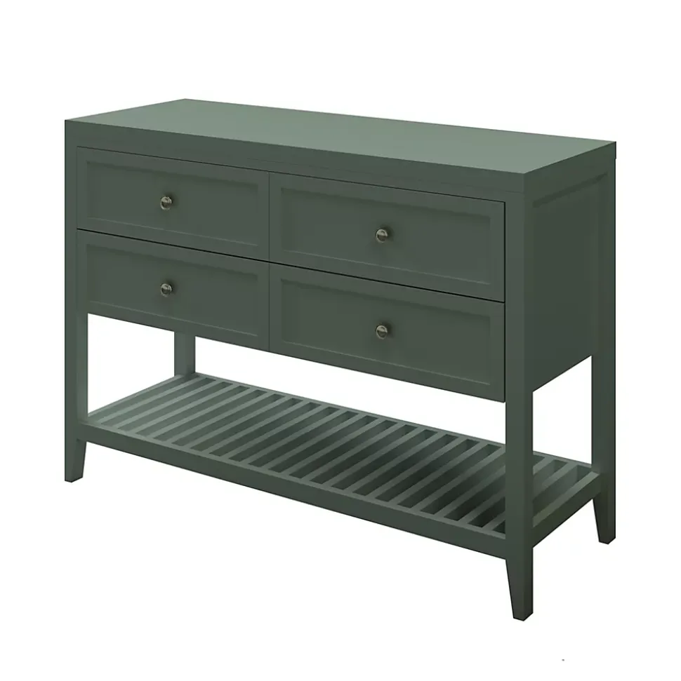 Meuble sous vasque à poser l.120 cm vert + plan de toilette, GoodHome Perma