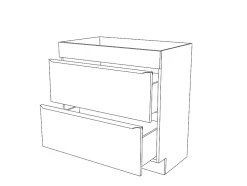 Meuble sous vasque à poser effet chêne l.80 x H.60 x P.45 cm, GoodHome Imandra