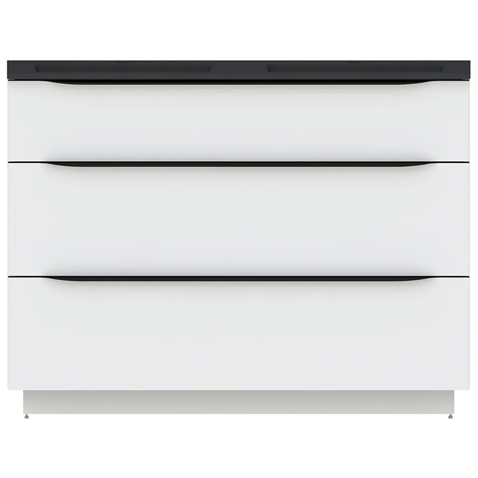 Meuble sous vasque à poser blanc brillant l.120 x H.88 x P.50 cm, Pamili