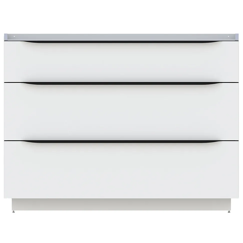 Meuble sous vasque à poser blanc brillant l.120 x H.88 x P.50 cm, Pamili