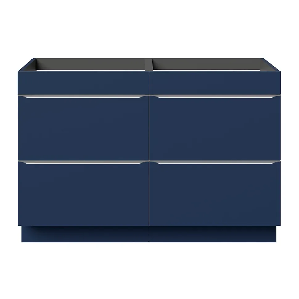 Meuble sous vasque à poser bleu nuit mat l.120 x H.82 x P.45 cm, GoodHome Imandra
