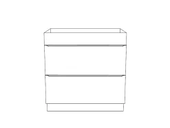 Meuble sous vasque à poser gris l.80 x H.82 x P.45 cm, GoodHome Imandra