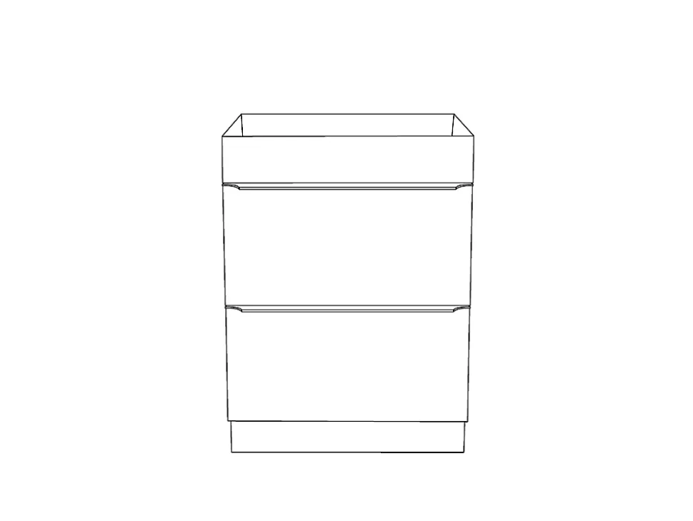 Meuble sous vasque à poser gris brillant l.60 x H.82 x P.45 cm, GoodHome Imandra