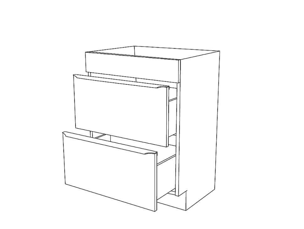 Meuble sous vasque à poser gris brillant l.60 x H.82 x P.45 cm, GoodHome Imandra