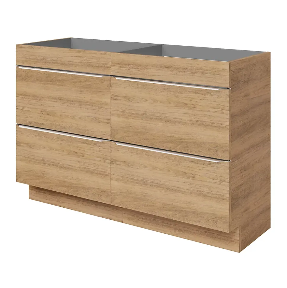 Meuble sous vasque à poser effet chêne l.120 x H.82 x P.45 cm, GoodHome Imandra