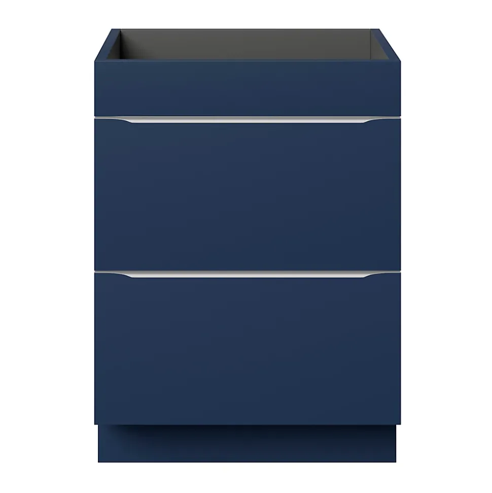 Meuble sous vasque à poser bleu nuit mat l.60 x H.82 x P.45 cm, GoodHome Imandra