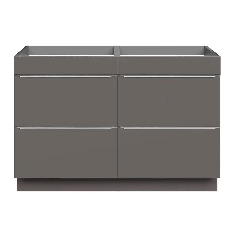 Meuble sous vasque à poser gris taupe brillant l.120 x H.82 x P.45 cm, GoodHome Imandra