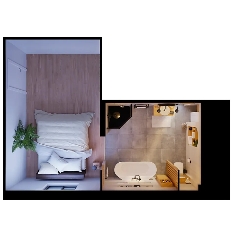 Meuble sous vasque 1 tiroir à suspendre GoodHome Avela placage chêne 80 cm