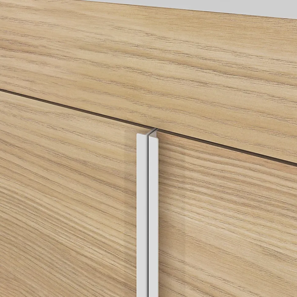 Meuble sous vasque faible profondeur à poser avec porte-serviettes effet bois l.85 x H.82 x P.36 cm, GoodHome Maza
