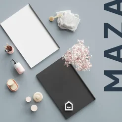 Meuble sous vasque faible profondeur à poser avec porte-serviettes blanc l.65 x H.82 x P.36 cm, GoodHome Maza