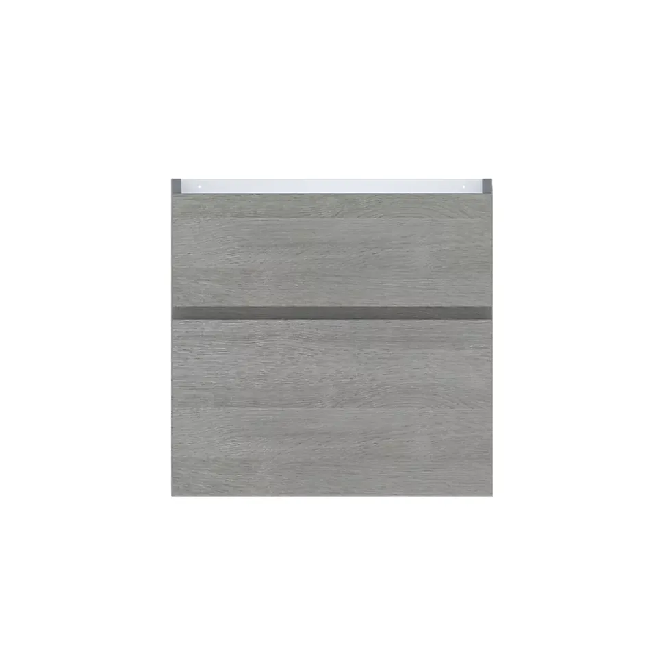 Meuble sous vasque faible profondeur effet chêne clair l.60 cm 2 tiroirs, Calao