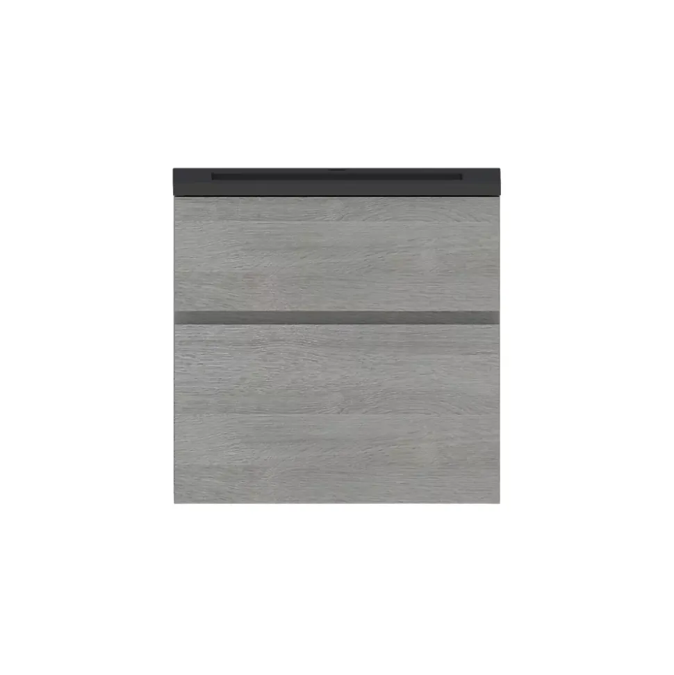 Meuble sous vasque faible profondeur effet chêne clair l.60 cm 2 tiroirs, Calao