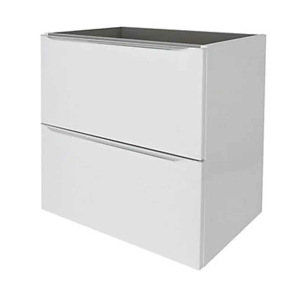 Meuble sous vasque suspendu blanc brillant l.60 x H.60 x P.45 cm, GoodHome Imandra
