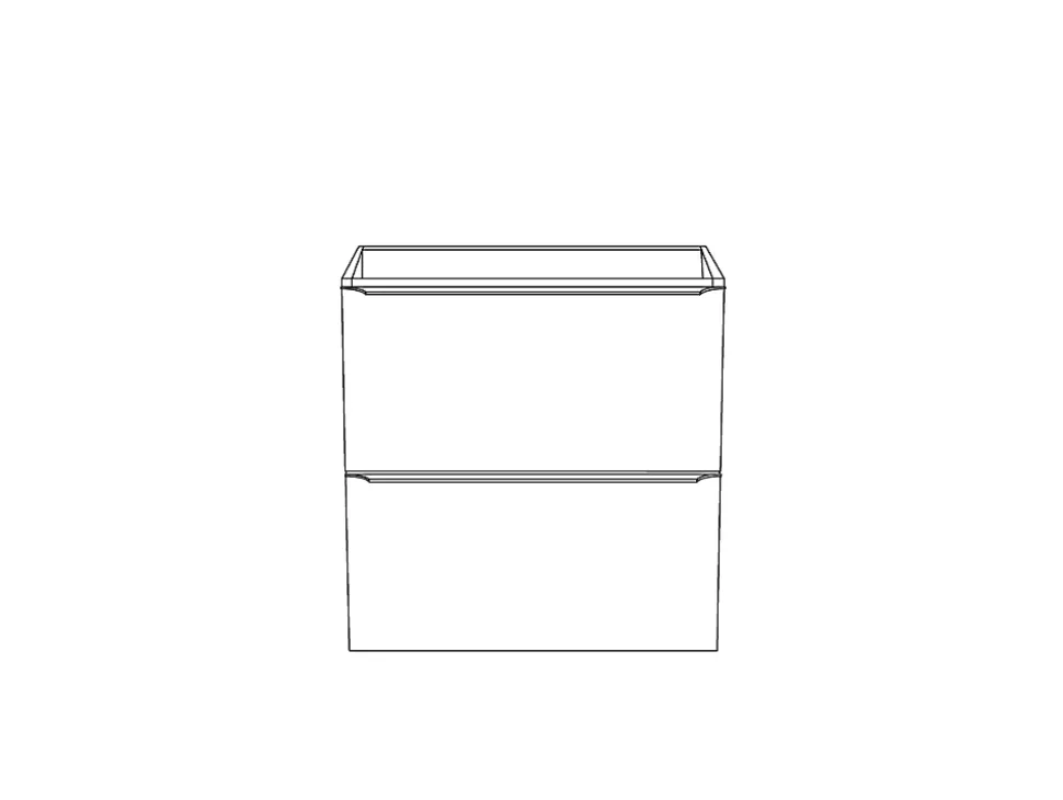 Meuble sous vasque suspendu blanc brillant l.60 x H.60 x P.45 cm, GoodHome Imandra