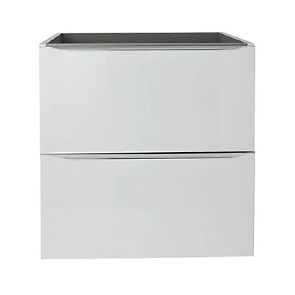 Meuble sous vasque suspendu blanc brillant l.60 x H.60 x P.45 cm, GoodHome Imandra