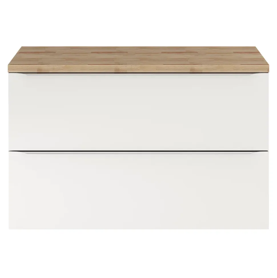 Meuble sous vasque suspendu blanc brillant l.100 x H.60 x P.45 cm, GoodHome Imandra