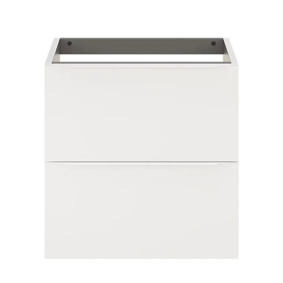 Meuble sous vasque suspendu blanc mat l.60 x H.60 x P.45 cm, GoodHome Imandra