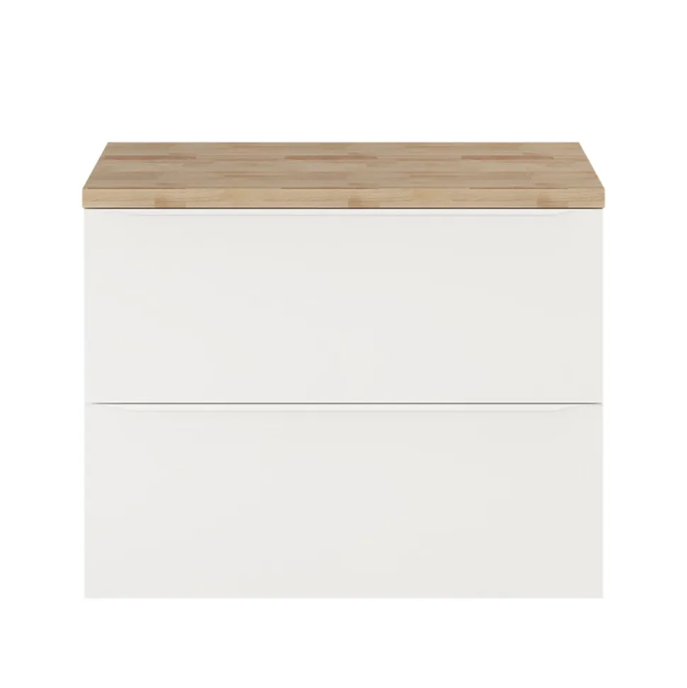 Meuble sous vasque suspendu blanc mat l.80 x H.60 x P.45 cm, GoodHome Imandra