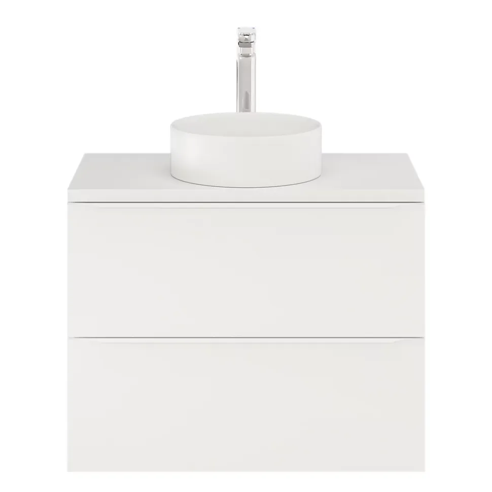 Meuble sous vasque suspendu blanc mat l.80 x H.60 x P.45 cm, GoodHome Imandra