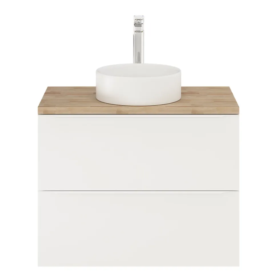 Meuble sous vasque suspendu blanc mat l.80 x H.60 x P.45 cm, GoodHome Imandra