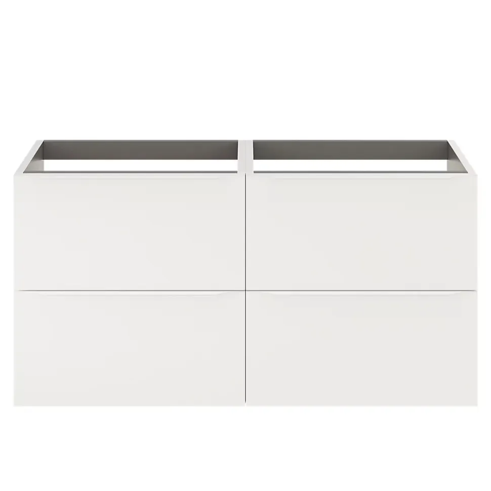 Meuble sous vasque suspendu blanc mat l.120 x H.60 x P.45 cm, GoodHome Imandra