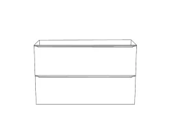Meuble sous vasque suspendu effet chêne l.100 x H.60 x P.45 cm, GoodHome Imandra