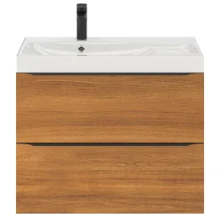 Meuble sous vasque suspendu effet noyer l.80 x H.60 x P.45 cm, GoodHome Imandra