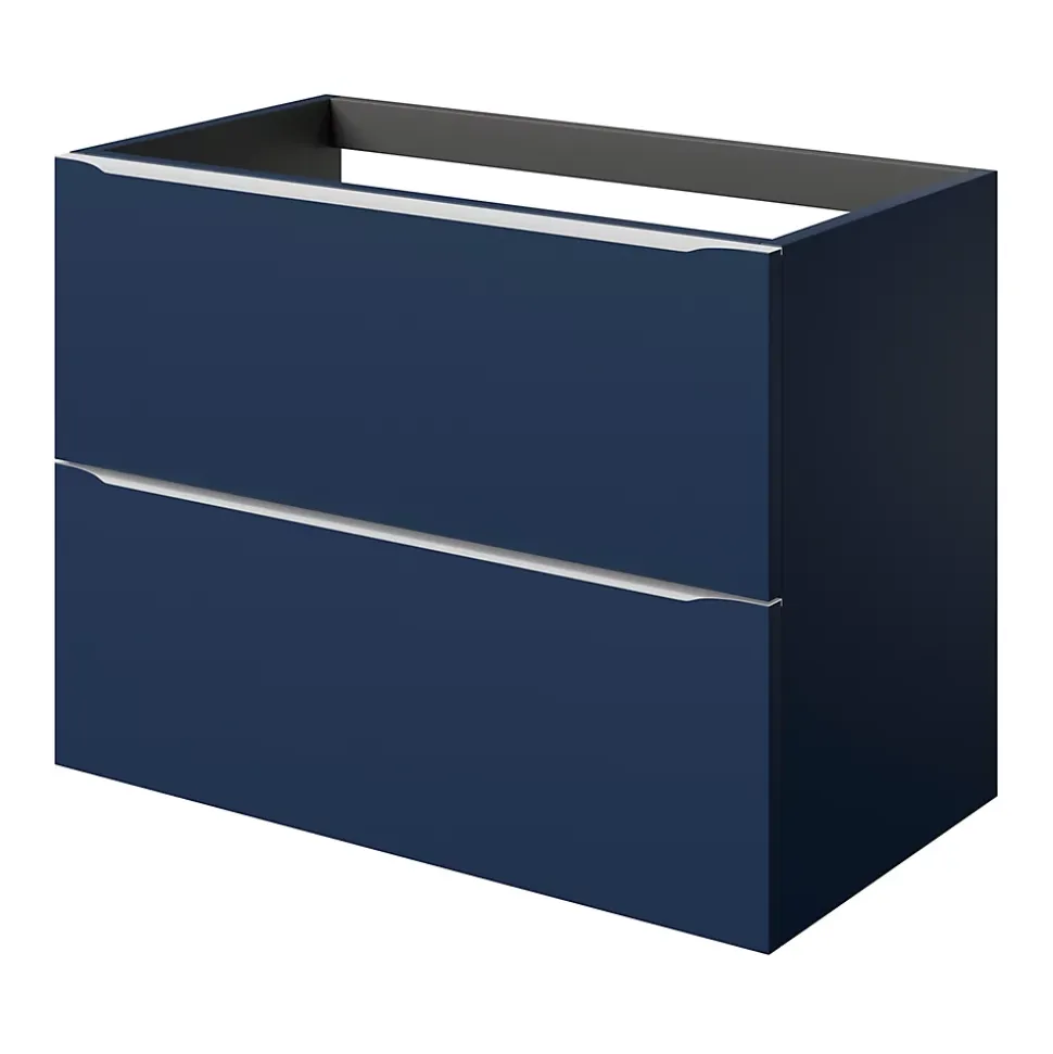 Meuble sous vasque suspendu bleu nuit mat l.80 x H.60 x P.45 cm, GoodHome Imandra