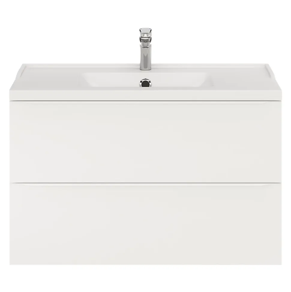 Meuble sous vasque suspendu blanc mat l.100 x H.60 x P.45 cm, GoodHome Imandra