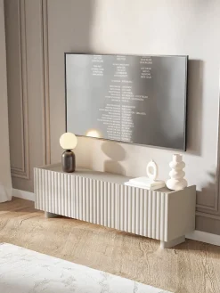 Meuble TV 144 cm 3 portes grege FIORRA