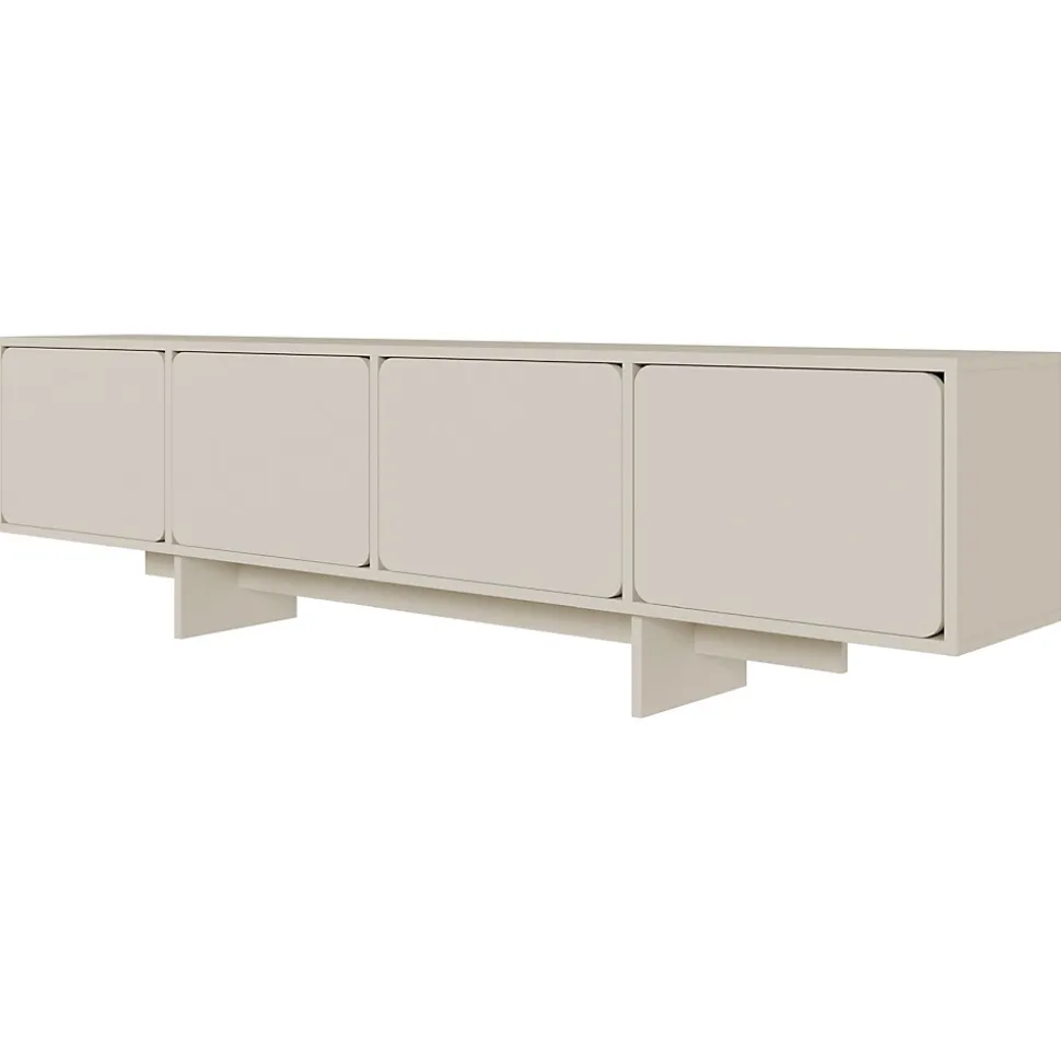 Meuble TV 200 cm 4 portes grège WUWU