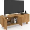 Meuble TV 140 cm ARCHIE 4 portes design arche effet bois