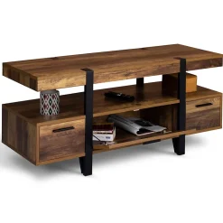 Meuble TV 113 cm AUSTRIA avec tiroirs bois pieds épingle