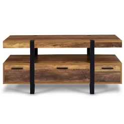 Meuble TV 113 cm AUSTRIA avec tiroirs bois pieds épingle