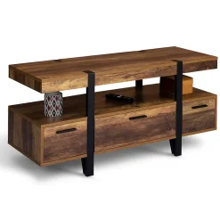 Meuble TV 113 cm AUSTRIA avec tiroirs bois pieds épingle