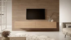 Meuble TV 200 cm chêne Linberg Bisira