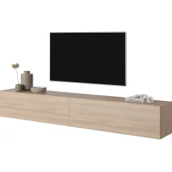 Meuble TV 200 cm chêne Linberg Bisira